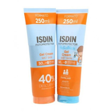 ISDIN PACK FP GEL CREMA ADUL+PEDIA 40% 2º UNID