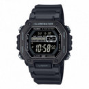 CASIO MWD-110HB-1B Reloj Digital Unisex – Estilo Deportivo, Luz Led, 100M Wr, Cronómetro y Batería de 10 Años