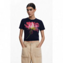 Camiseta Flor Grande de DESIGUAL