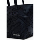 Bolso Shopper Bordado Grande de DESIGUAL