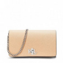 Bandolera Cruzada de Piel con Textura  RALPH LAUREN