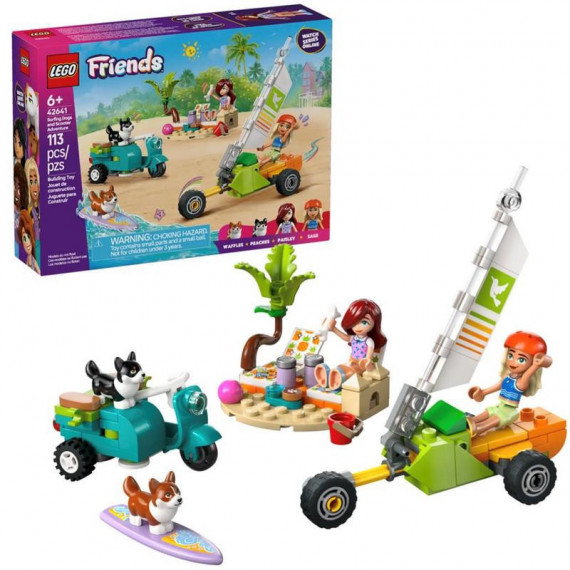 LEGO Friends Mascotas Surferas y Aventura en Scooter 42641