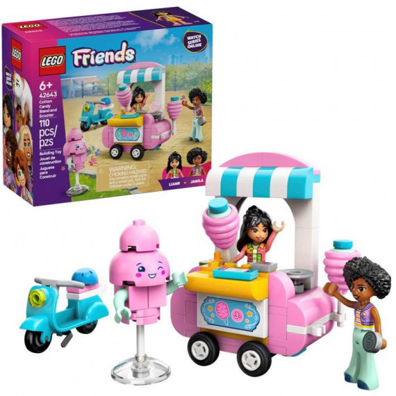 LEGO Friends Puesto de Algodón de Azúcar y Moto 42643