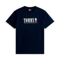 Camiseta de Cuello Redondo con Logo  TOMMY HILFIGER