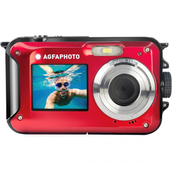 Agfa Realishot WP8000 Cámara Sumergible Rojo + Regalo Funda  AGFAPHOTO