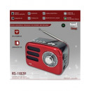 SAMI Radio Vintage Mini con Bluetooth/usb/micro Sd 5W RS-11839 Rojo Recargable