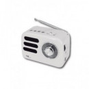 SAMI Radio Vintage Mini con Bluetooth/usb/micro Sd 5W RS-11840 Blanco Recargable