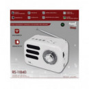 SAMI Radio Vintage Mini con Bluetooth/usb/micro Sd 5W RS-11840 Blanco Recargable