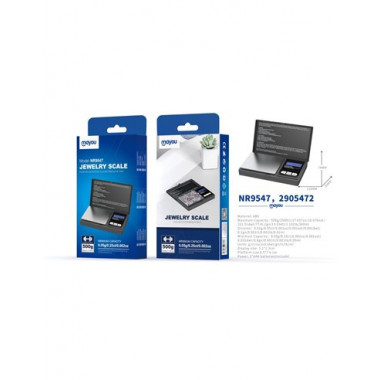 MAYOU Pesa Digital Gramera NR9547 0.05G Max 500G con Pilas y Tapa
