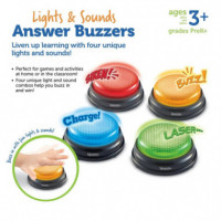 Pulsadores de Respuesta Rápida con Luces y Sonido  LEARNING RESOURCES