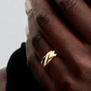 Anillo Banda Ancha Ondulada 163886C00  PANDORA