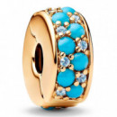 Charm de Clip Azul 763902C01  PANDORA