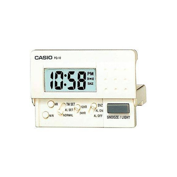 CASIO Reloj Despertador Mini Modelo PQ-10 Blanco