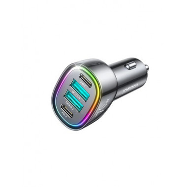 JOYROOM Cargador de Coche 2X Usb y 2X Tipo C 70W JR-CL29 Con Luz Led Colores