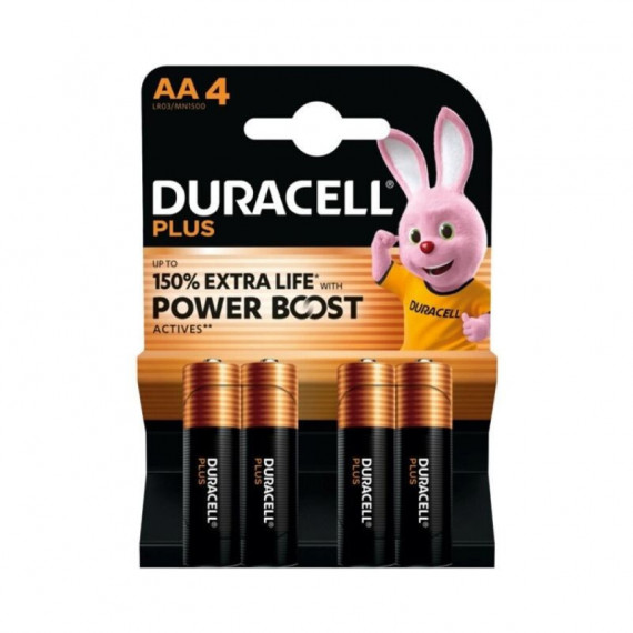 DURACELL Plus Power Boost Pila Alcalina Aa LR6 Blister 4UND