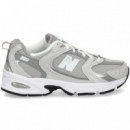 Apliques Plata+gris Malla Gris  NEW BALANCE