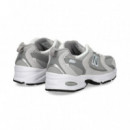 Apliques Plata+gris Malla Gris  NEW BALANCE