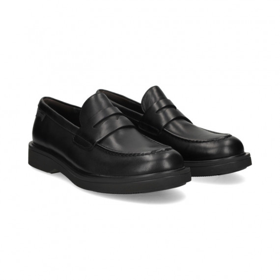 Mocasin Antifaz Piel Negro  CAMPER