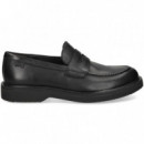 Mocasin Antifaz Piel Negro  CAMPER