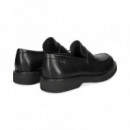 Mocasin Antifaz Piel Negro  CAMPER
