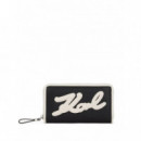 KARL LAGERFELD - K Skuare Cont Wallet Grainy - 998 - A3W32024/998