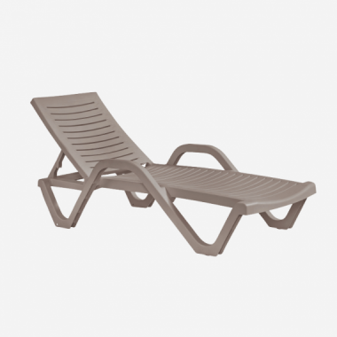 Tumbona de jardín WOODY- Color taupe- Pro-Garden Design®