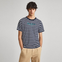 Pepe Jeans Camiseta Striped Eggo Azul PM509407-594