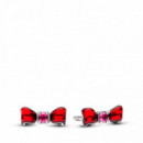 PANDORA Pendientes de Botón Lazo Blancanieves de Disney 293779C01