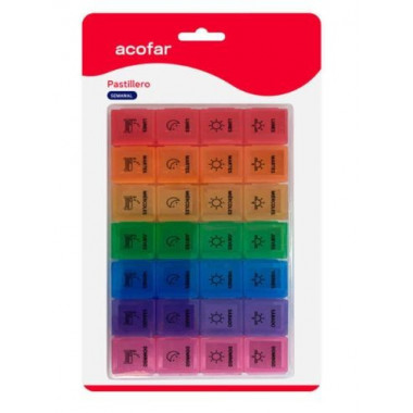 Acofar Pastillero Semanal Horizontal 1 Unidad  ACOFARMA
