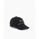ARMANI EXCHANGE Visor Hat With Rhinestone Logo