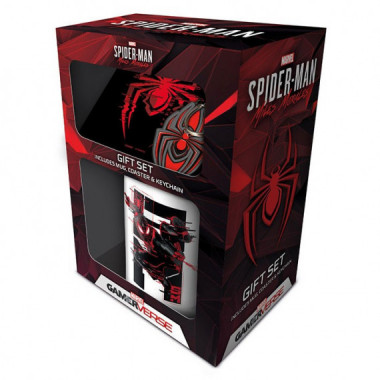 Pack Taza con Llavero Spiderman Miles Morales  PYRAMID