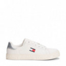 Zapatillas con Logo en Relieve con Piel  TOMMY HILFIGER