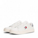 Zapatillas con Logo en Relieve con Piel  TOMMY HILFIGER