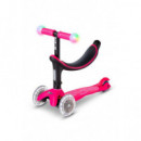 Patinete MINI2GROW Deluxe Led Rosa  M-CRO