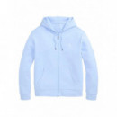 Polo RALPH LAUREN - LSFZHOODM1-LONG Sleeve-sweatshirt - Office Blue - 710881517073/OFFICE Blue