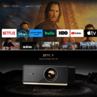 Wanbo X5 Pro Proyector 1080p, 1.100 Lúmenes, Android TV 11.0 y WIFI y Bluetooth