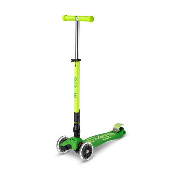Patinete Maxi Deluxe Plegable Neon Led Verde/amarillo  M-CRO