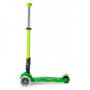 Patinete Maxi Deluxe Plegable Neon Led Verde/amarillo  M-CRO
