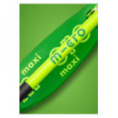 Patinete Maxi Deluxe Plegable Neon Led Verde/amarillo  M-CRO