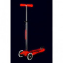 Patinete Maxi Deluxe Glow Led Rojo  M-CRO