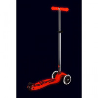 Patinete Maxi Deluxe Glow Led Rojo  M-CRO