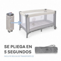 Cuna de Viaje Basic Crema/gris  MS
