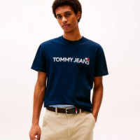 Camiseta de cuello redondo con parche