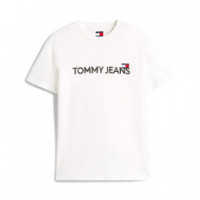 Camiseta de cuello redondo con parche