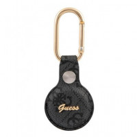 GUESS Funda Llavero Mosqueton Para Localizador AIRTAG Negra Script