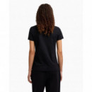 Camiseta de Corte Regular con Logotipo Metálico  ARMANI EXCHANGE