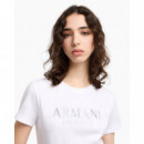 Camiseta de Corte Regular con Logotipo Metálico  ARMANI EXCHANGE