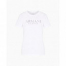 Camiseta de Corte Regular con Logotipo Metálico  ARMANI EXCHANGE