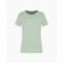 Camiseta de Corte Regular con Logotipo Metálico  ARMANI EXCHANGE