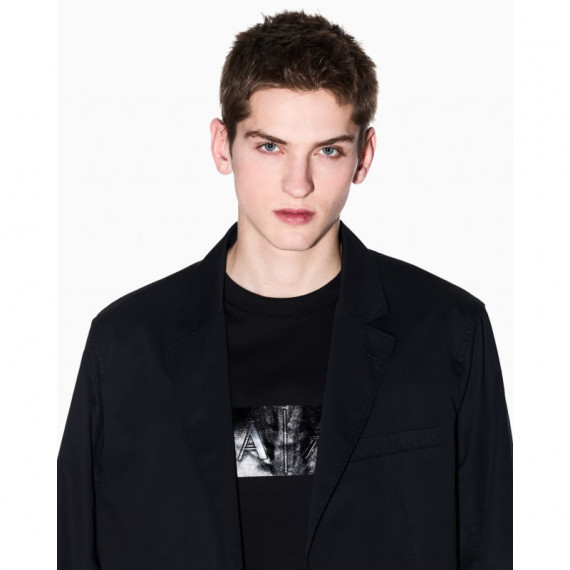 Camiseta de Corte Regular con Estampado de Logotipo en Vinilo de ARMANI EXCHANGE
